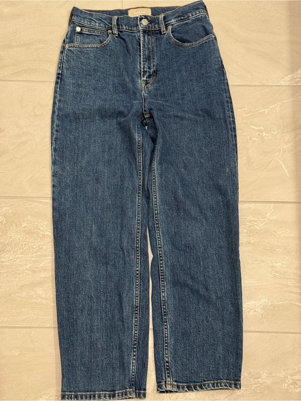 Everlane The Way High Jean Dark Blue Denim Casual Minimalist